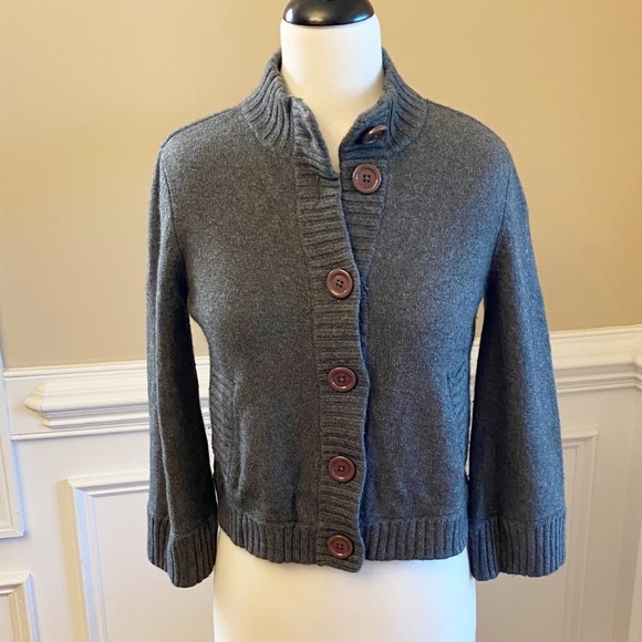 WOMEN’S Talbots Cashmere/Wool Sweater Grey - Picture 1 of 5